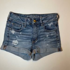 American Eagle High-rise Shortie Super Stretch Jean Shorts